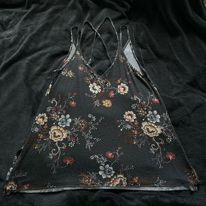 • floral tank top — american eagle outfitters